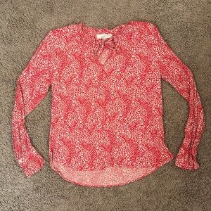 LOFT Long Sleeve Floral Top
